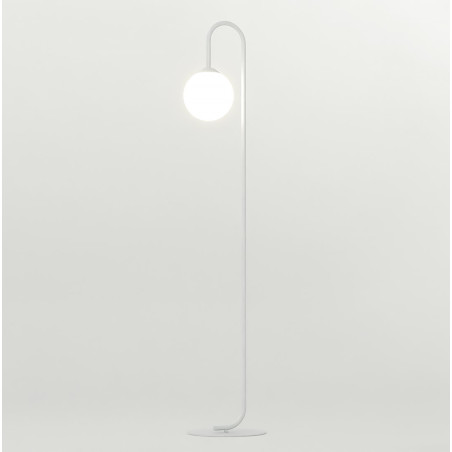 Lampa podłogowa Emibig Flor: Biała kula, 150cm | Sklep mebli