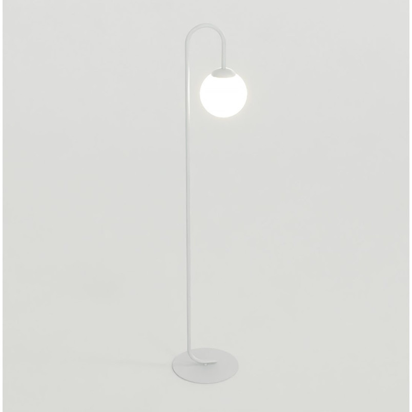 Lampa podłogowa Emibig Flor: Biała kula, 150cm | Sklep mebli