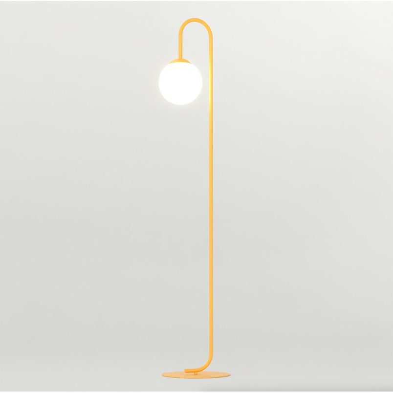 Lampa podłogowa Flor | Pomarańczowa i biała | Emibig