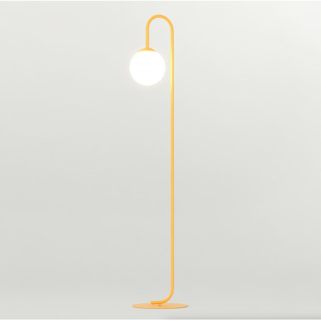 Lampa podłogowa Flor | Pomarańczowa i biała | Emibig