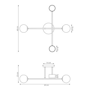 Lampa sufitowa Holon | Emibig | Modern | 4 punkty