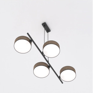 Lampa wisząca Drumz 80cm | Brązowa | Emibig