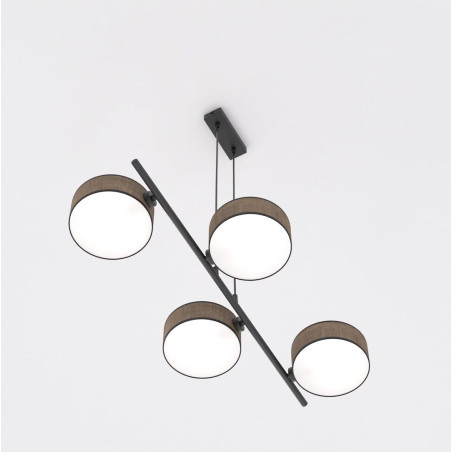 Lampa wisząca Drumz 80cm | Brązowa | Emibig