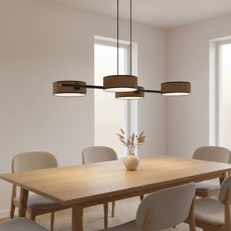 Lampa wisząca Drumz 80cm | Brązowa | Emibig