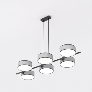 Lampa wisząca Drumz | 6 punktów, 100cm, szara | Emibig