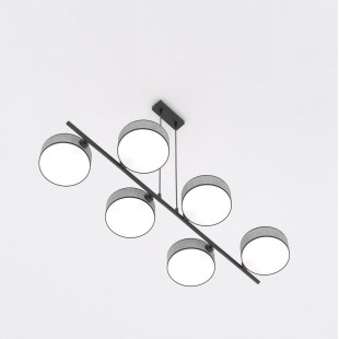 Lampa wisząca Drumz | 6 punktów, 100cm, szara | Emibig