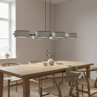 Lampa wisząca Drumz | 6 punktów, 100cm, szara | Emibig