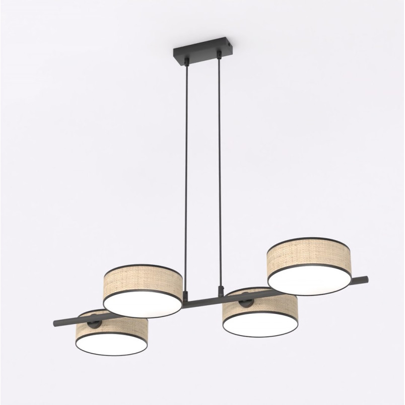 Lampa wisząca Drumz rattanowa Emibig | 80cm | Sklep z lampami