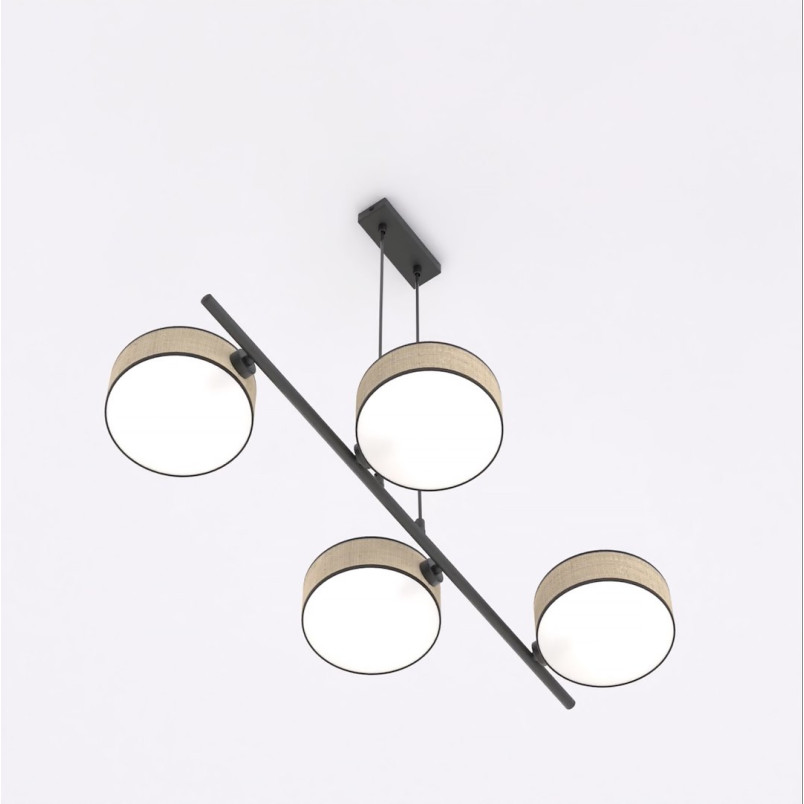 Lampa wisząca Drumz rattanowa Emibig | 80cm | Sklep z lampami