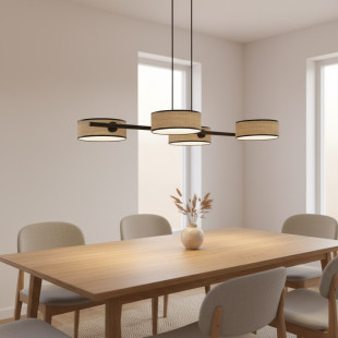 Lampa wisząca Drumz rattanowa Emibig | 80cm | Sklep z lampami