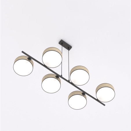 Lampa wisząca Drumz rattan | Emibig - 6 punktów, 100cm