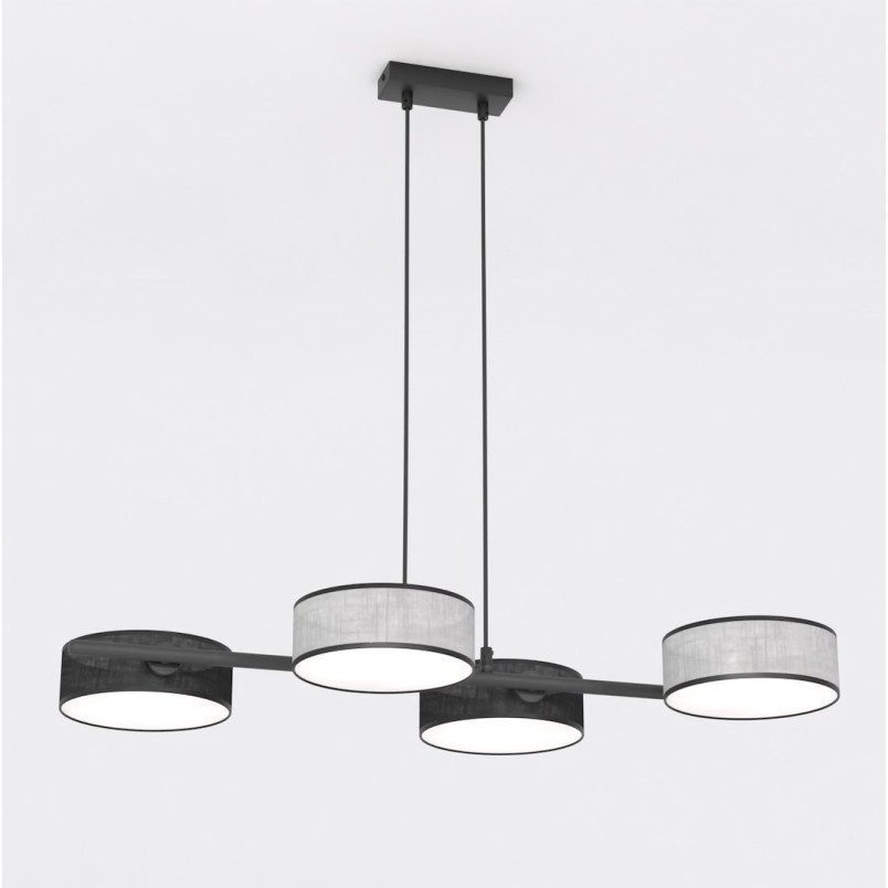 Lampa wisząca Drumz | Emibig - Szaro-czarna, 80cm