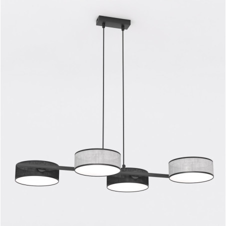 Lampa wisząca Drumz | Emibig - Szaro-czarna, 80cm