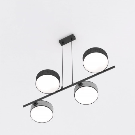 Lampa wisząca Drumz | Emibig - Szaro-czarna, 80cm