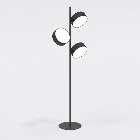 Lampa podłogowa Drumz | 3 punkty, 160cm, Czarna | Emibig
