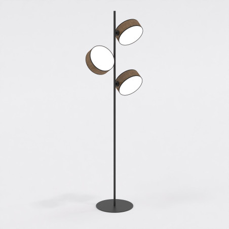 Lampa podłogowa Drumz | 3 punkty, 160cm, brąz | Emibig