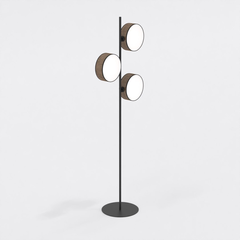 Lampa podłogowa Drumz | 3 punkty, 160cm, brąz | Emibig