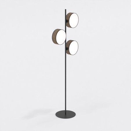 Lampa podłogowa Drumz | 3 punkty, 160cm, brąz | Emibig