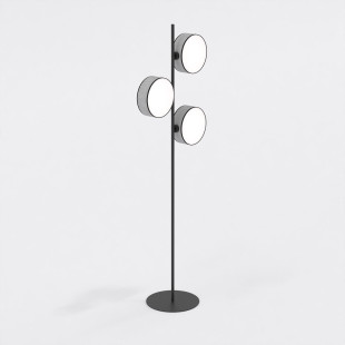 Lampa podłogowa Drumz | 3 punkty, 160cm, szara - Emibig