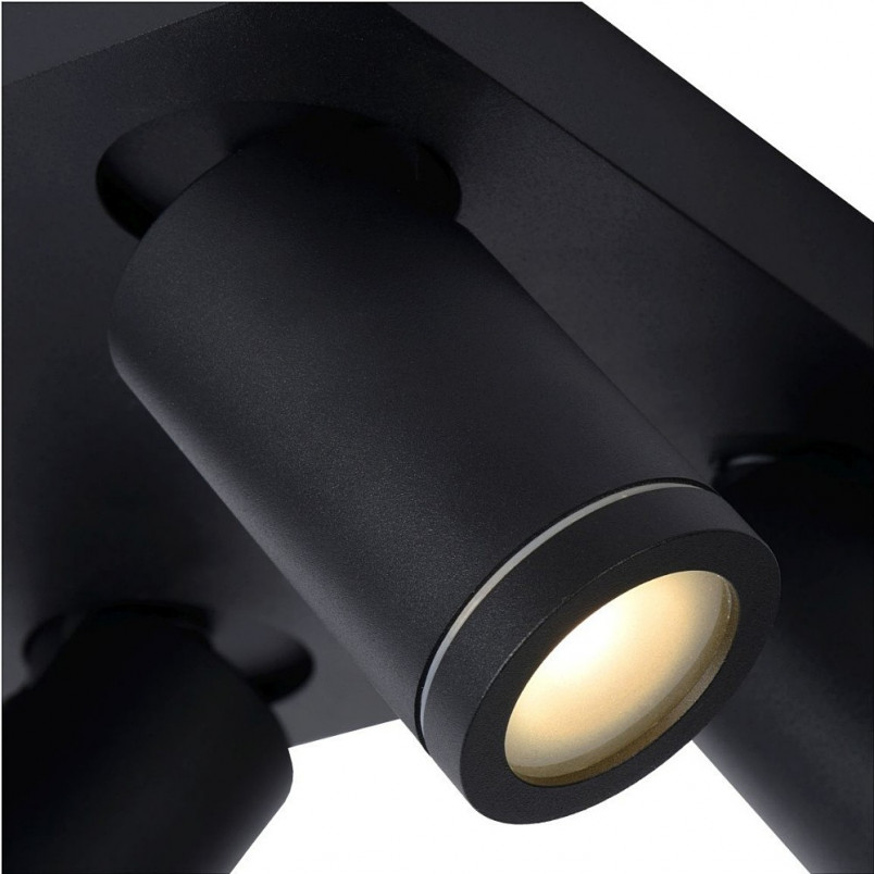 Plafon kierunkowy łazienkowy Taylor IV LED czarny | Lucide