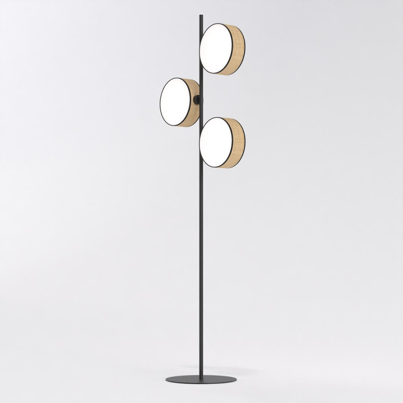 Lampa podłogowa Drumz - rattan, 160cm | Emibig