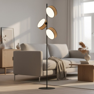 Lampa podłogowa Drumz - rattan, 160cm | Emibig