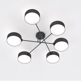 Lampa sufitowa Maga | 6 punktów, czarna | Emibig