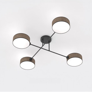 Lampa sufitowa Emibig Maga | 4 punkty, brązowa | Sklep mebli