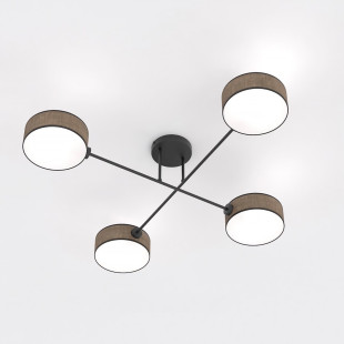 Lampa sufitowa Emibig Maga | 4 punkty, brązowa | Sklep mebli