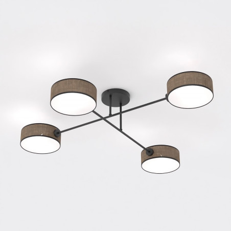 Lampa sufitowa Emibig Maga | 4 punkty, brązowa | Sklep mebli