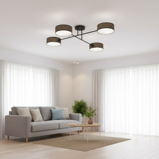 Lampa sufitowa Emibig Maga | 4 punkty, brązowa | Sklep mebli