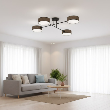 Lampa sufitowa Emibig Maga | 4 punkty, brązowa | Sklep mebli
