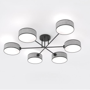 Lampa sufitowa Maga szara | 6 punktów | Emibig