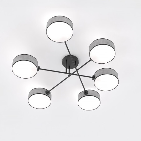 Lampa sufitowa Maga szara | 6 punktów | Emibig