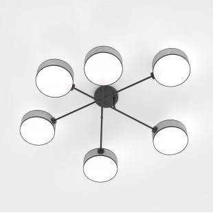 Lampa sufitowa Maga szara | 6 punktów | Emibig