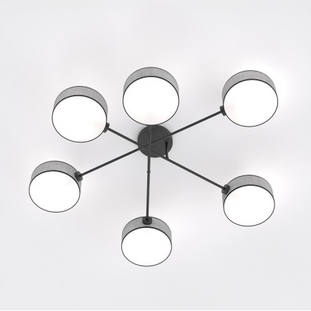 Lampa sufitowa Maga szara | 6 punktów | Emibig