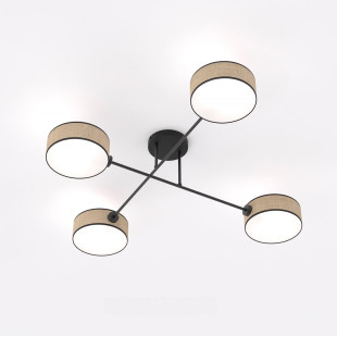 Lampa sufitowa rattanowa Emibig Maga | 4 punkty, 96cm