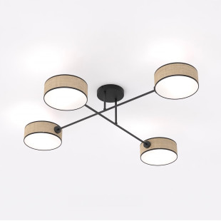 Lampa sufitowa rattanowa Emibig Maga | 4 punkty, 96cm
