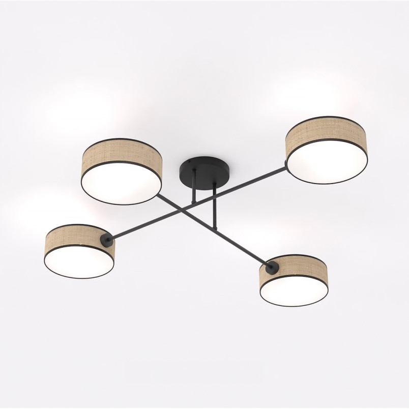 Lampa sufitowa rattanowa Emibig Maga | 4 punkty, 96cm