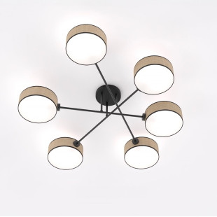 Lampa sufitowa Maga rattan Emibig | 6 punktów, 105cm