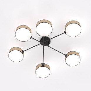 Lampa sufitowa Maga rattan Emibig | 6 punktów, 105cm