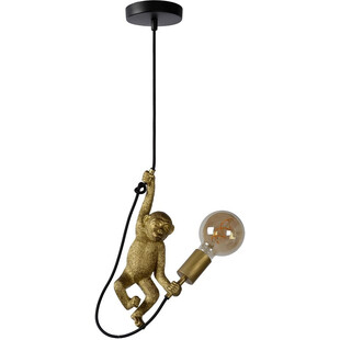 Lampa wisząca Chimp mosiężna Lucide | Art Deco, E27