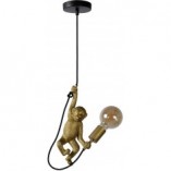 Lampa wisząca Chimp mosiężna Lucide | Art Deco, E27