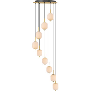 Lampa wisząca ZumaLine Akari | Szklana, 9 punktów, LED, 69cm