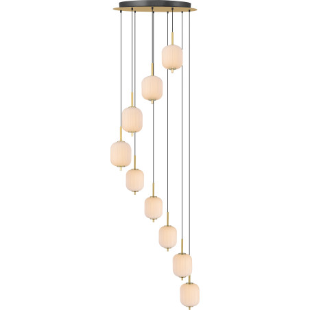 Lampa wisząca ZumaLine Akari | Szklana, 9 punktów, LED, 69cm