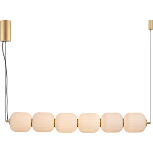 Lampa wisząca ZumaLine Akari: Szklana, podłużna, LED, 114cm