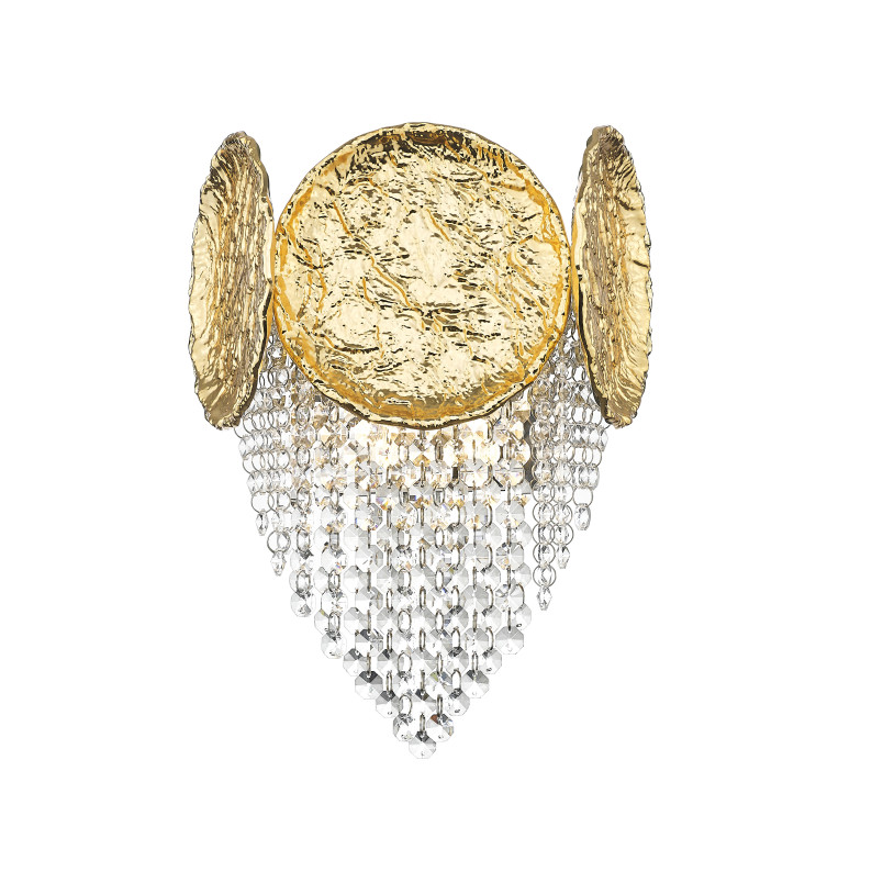 Kinkiet Astra ZumaLine: Kryształowy glamour, złoto