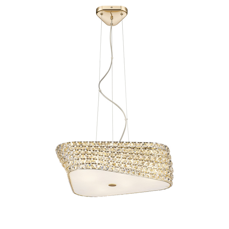 Lampa wisząca Babylon ZumaLine | Kryształowa, Glamour, 55cm