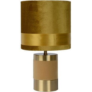 Lampa stołowa welurowa Frizzle żółta Lucide | Glamour