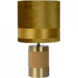 Lampa stołowa welurowa Frizzle żółta Lucide | Glamour